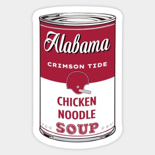 Alabama Crimson Tide Soup Can Sticker